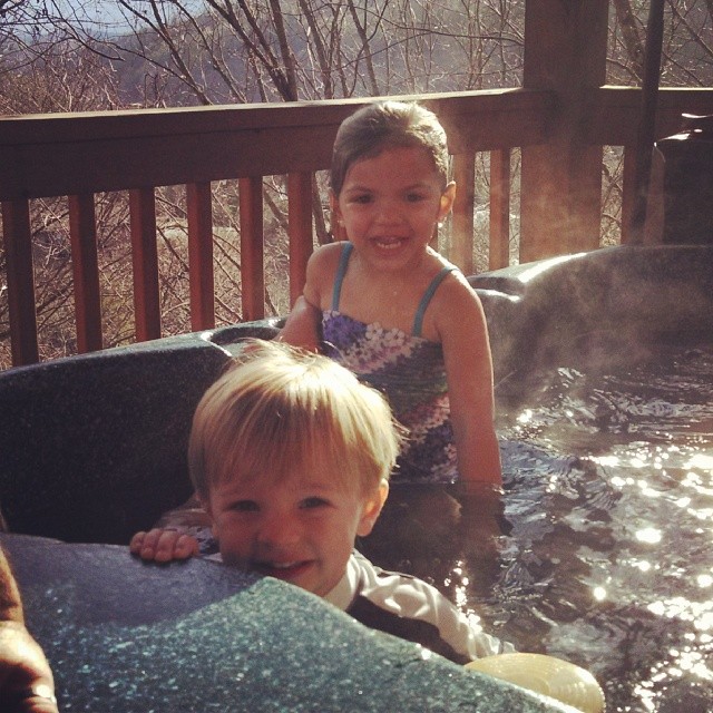 Cool time in the hot tub